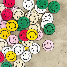 Load image into Gallery viewer, Smiley face patch for custom made denim jacket