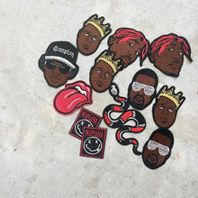 Load image into Gallery viewer, Kanye biggie Tupac Eazy e patches for personalised denim jacket