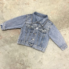 Load image into Gallery viewer, Kids Personalised Pearl Denim Jacket