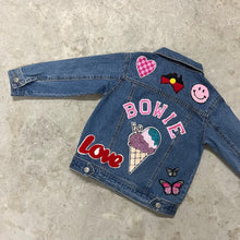 Load image into Gallery viewer, Create your own unique denim jacket with embroidered patches. Handcrafted, shipped worldwide. Perfect for gifts this Christmas
