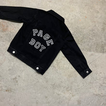 Load image into Gallery viewer, Custom made personalised denim jacket for ring bearer page boy
