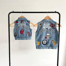 Load image into Gallery viewer, custom denim jacket”, “personalised jean jacket”, “embroidered denim jacket”,